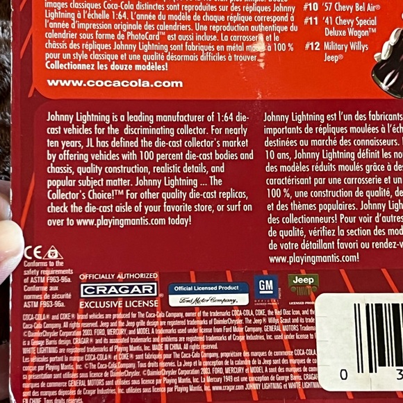 JOHNNY LIGHTNING Calendar Girl Series Coca-Cola ‘50 Mercury Woody #4 RARE - Picture 4 of 4